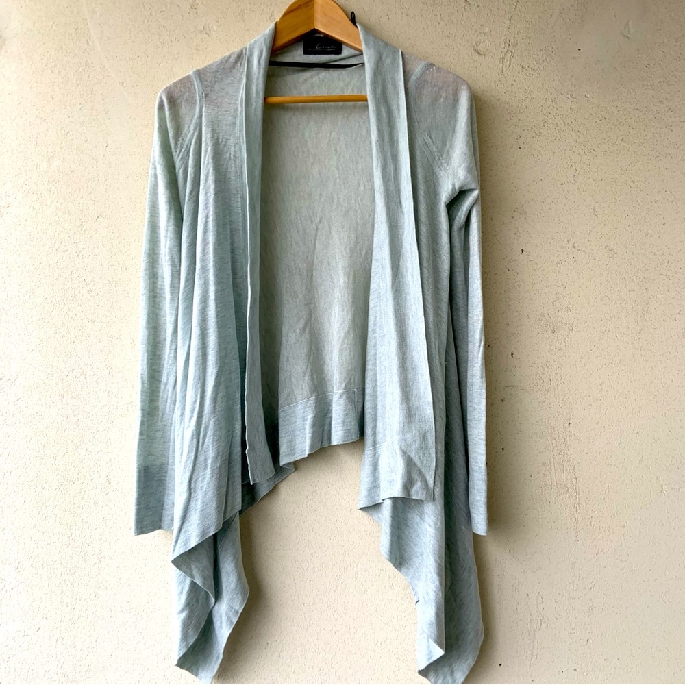 Soft and airy mint green open cardigan